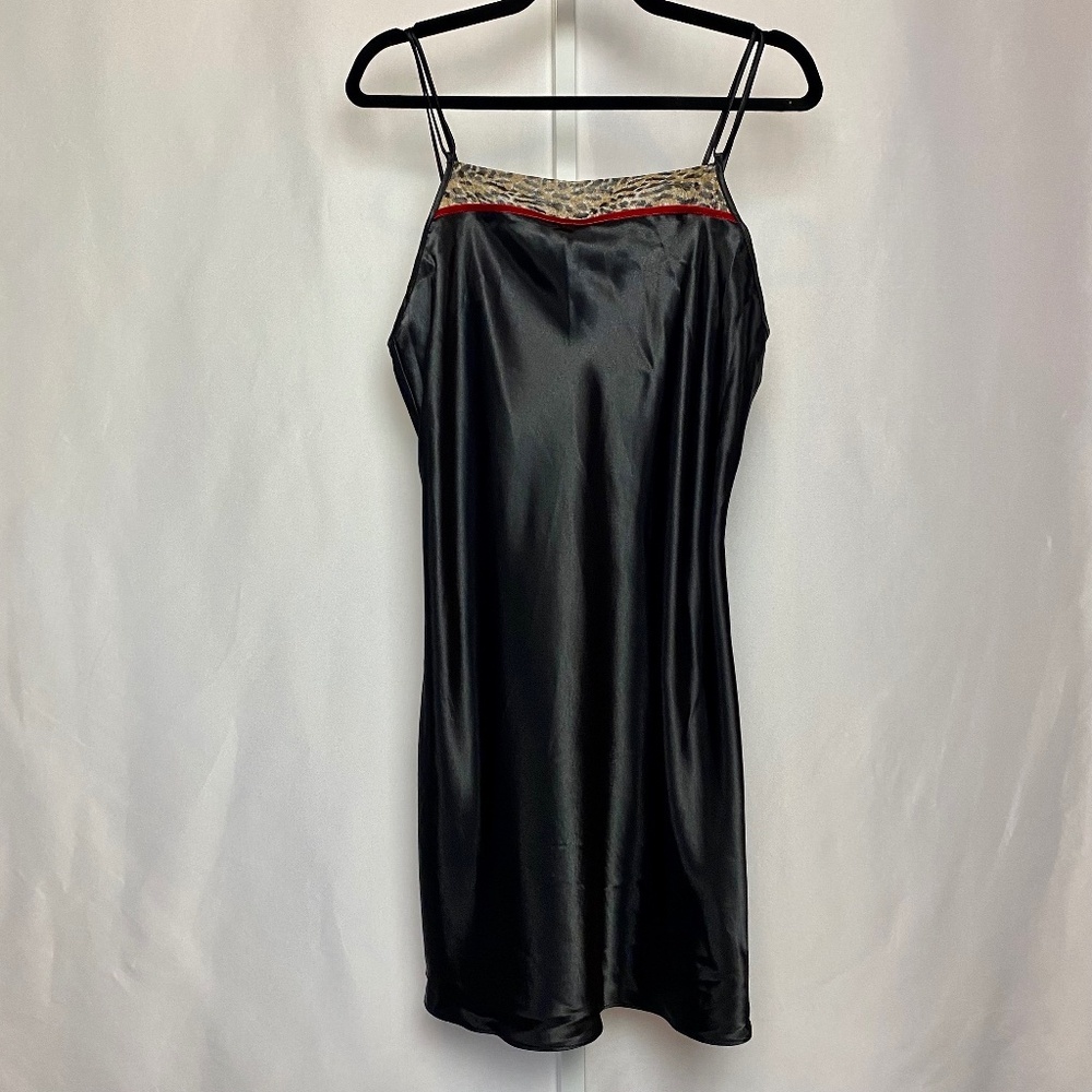 Vintage Delicates Slip Fairy Goth Cheetah Spaghetti Strap Lingerie Medium